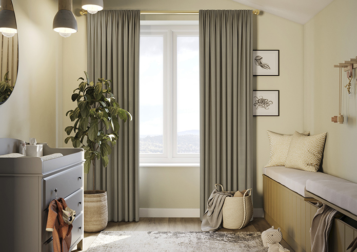 Shima Faux Silk, Pewter - Made to Measure Curtains - Image 3